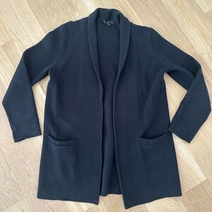 J. Crew Black Cardigan Sweater with Shawl Collar